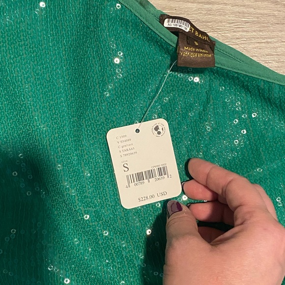 Anthro Free People Vineet Bahl One Shoulder Sequin Midi Dress - Picture 6 of 7